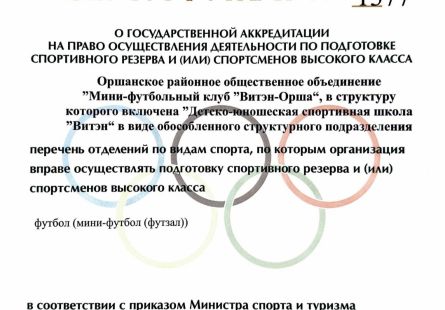 Новость МФК Витэн - Витэн открывает первую в стране ДЮСШ с направлением мини-футбол